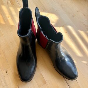Ralph Lauren black rain boots size 7 US